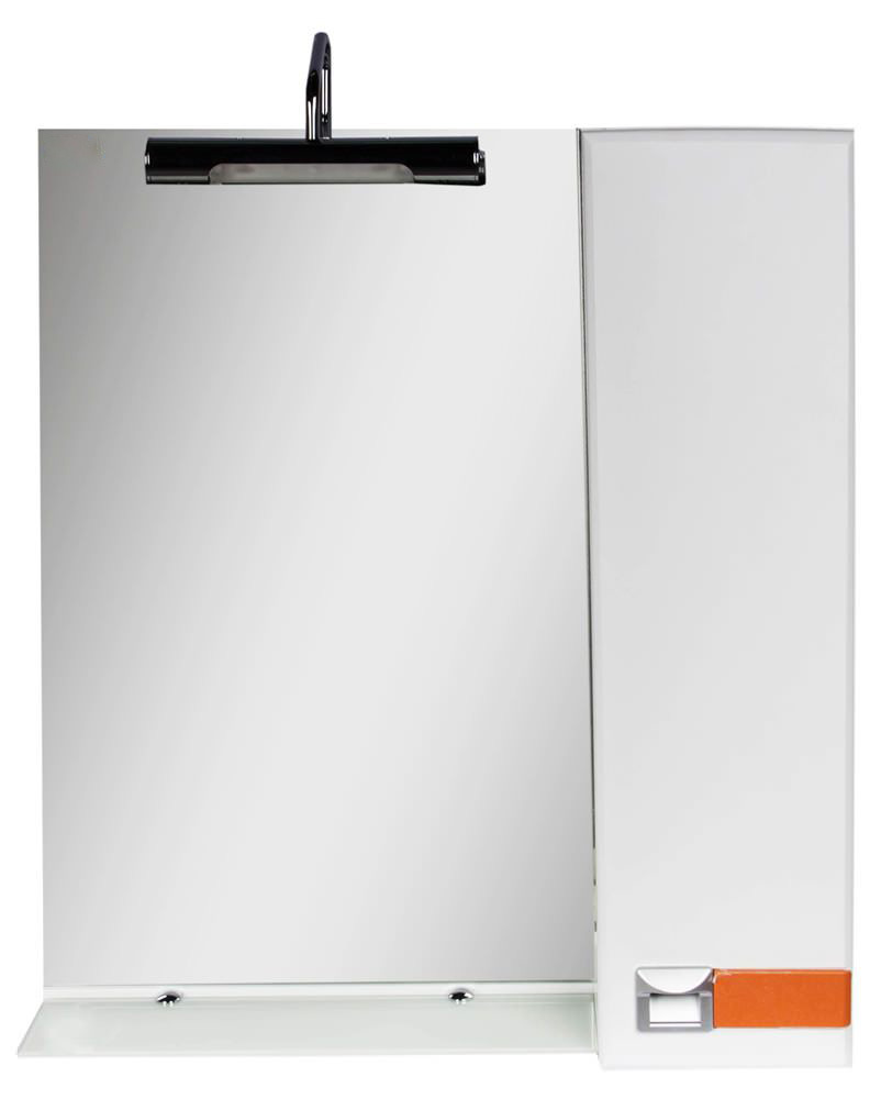 Зеркало 60 Фреш (правый) бело-оранжевый металлик СВ, 3725c.2/44R w