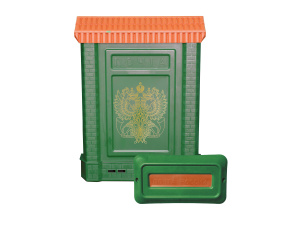 Ящик почтовый ПРЕМИУМ внутренний (с накладкой) зеленый, с орлом (10)