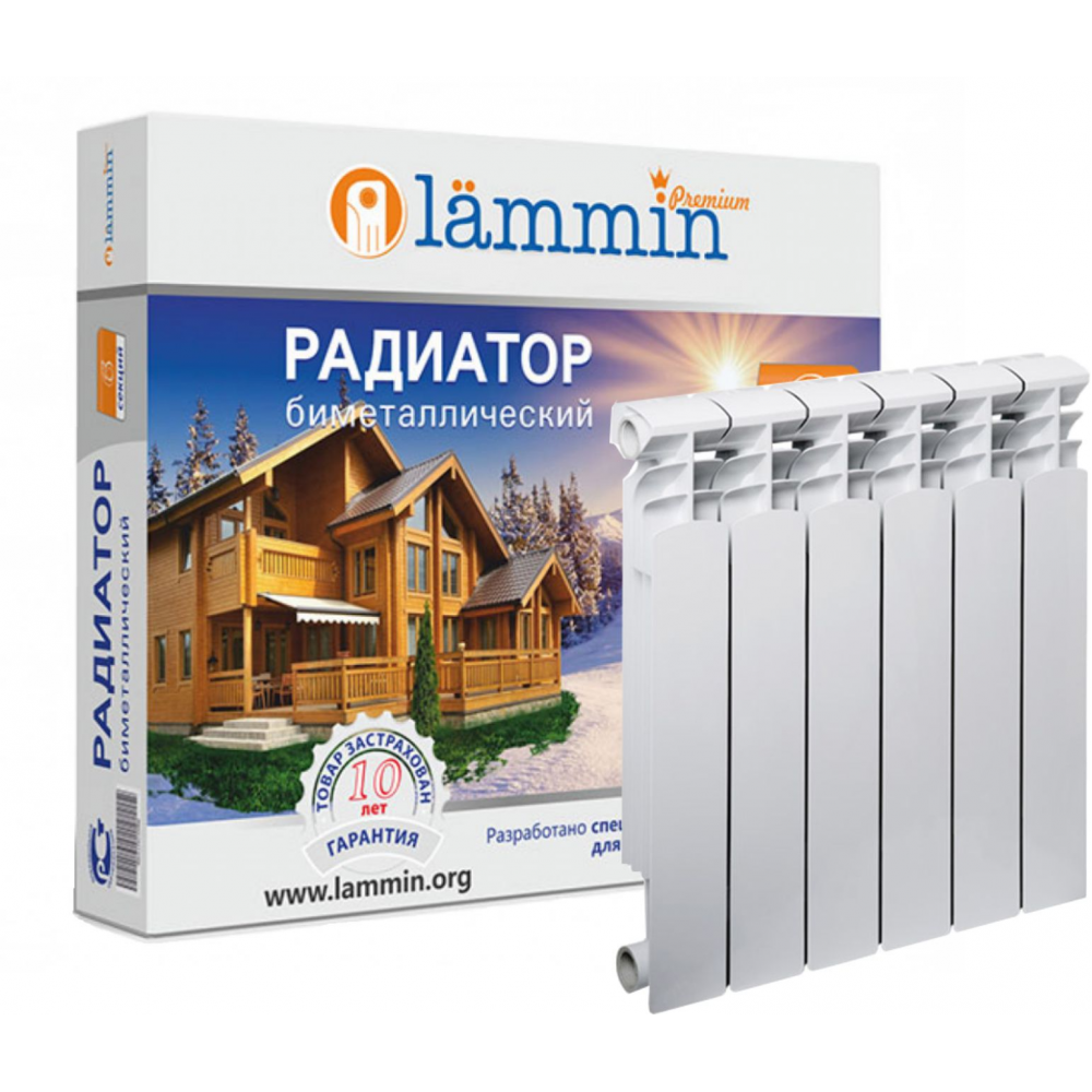Радиатор биметал. ECO BM 350/80 6 (Lammin)  