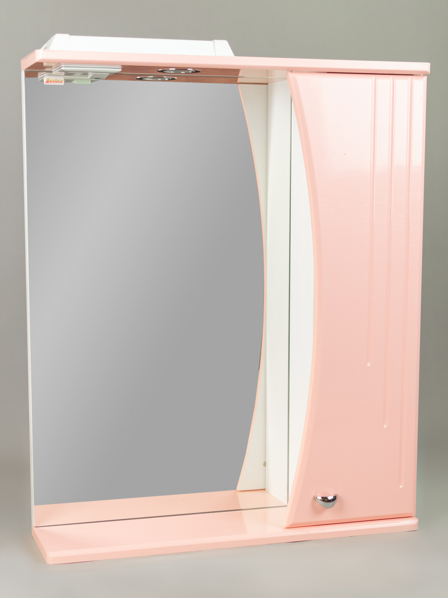 Зеркало 55 Восход (правый) розовый СВ, 0723c.15R w