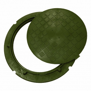 Люк  Полимерный тип Л 3т 720х560х38 зеленый(М)(50)